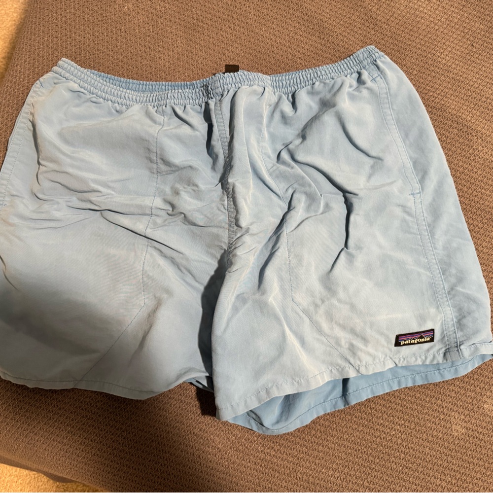 Patagonia Light Blue Swim Trunks size L